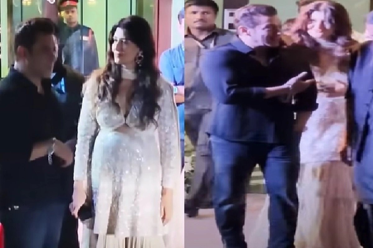 Salman Khan with Sangeeta Bijlani: ارپتا کی عید پارٹی میں سنگیتا بجلانی اور بھائی جان کی مستی، ایکس گرل فرینڈ نے سلمان خان کے ساتھ کر ڈالا ایسا کام