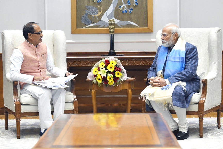 CM Chouhan Met PM Modi, Discussed Significant Public Welfare Schemes