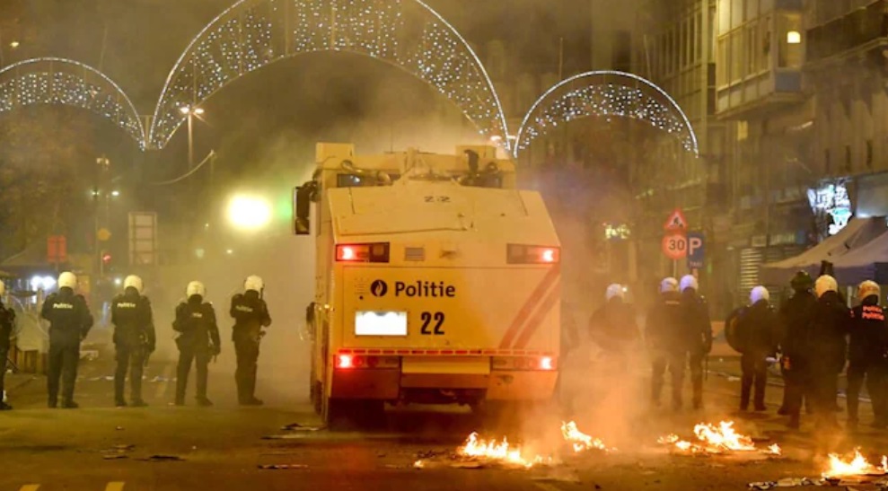 Clash between Morocco and France fans