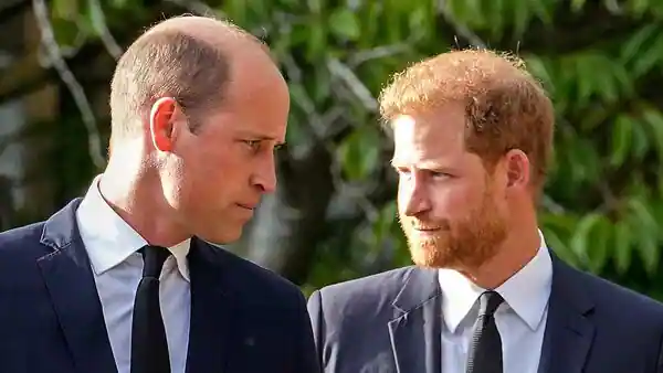 Britain's Prince William and Britain's Prince Harry.