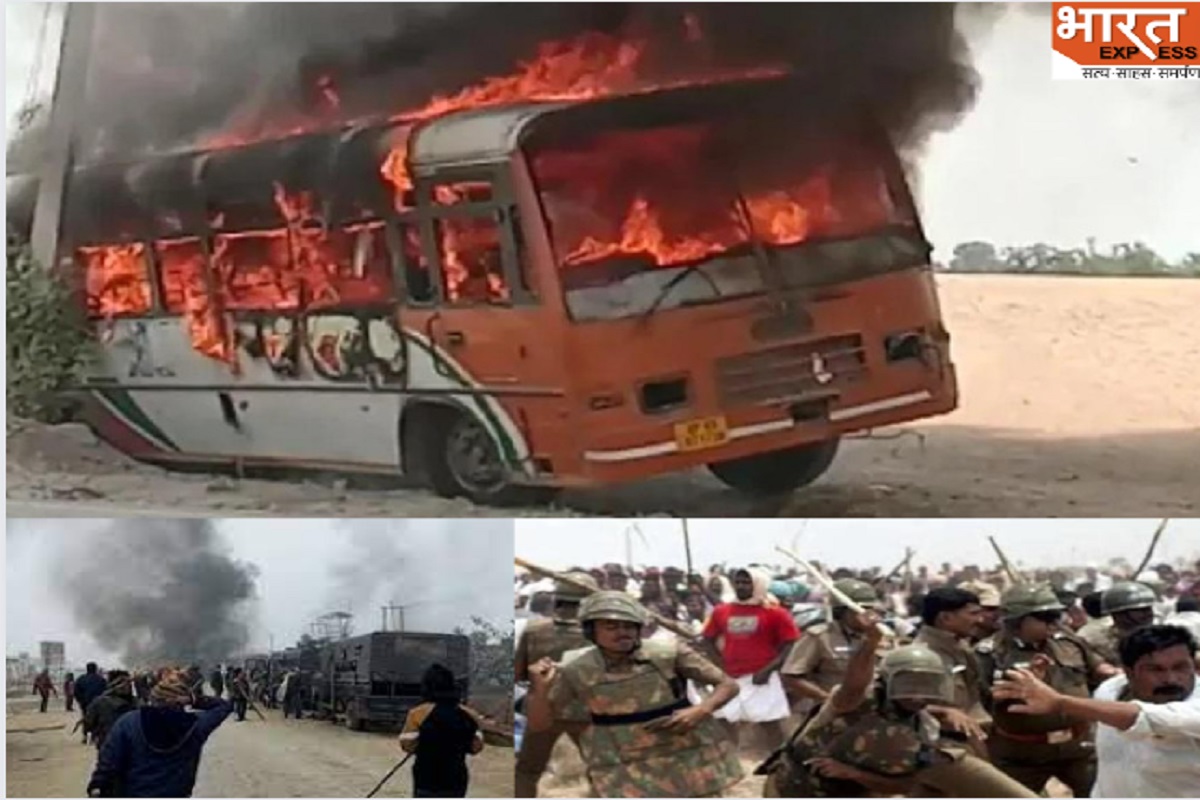 9 Vehicles Including Police Buses, Ambulance Set Ablaze; Know Real Reason of Buxar Farmer Protest !