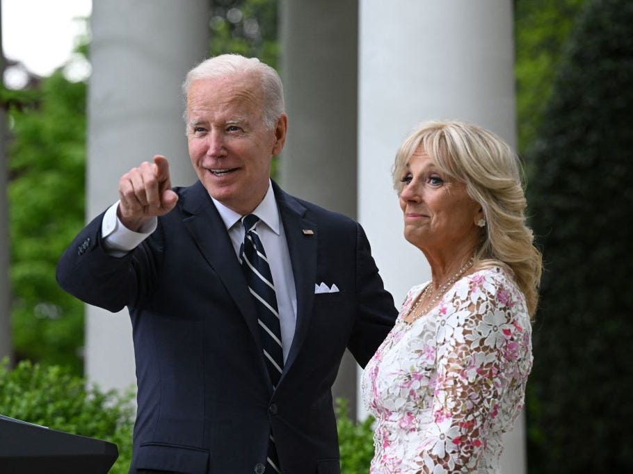 U.S. first lady Jill Biden with husband