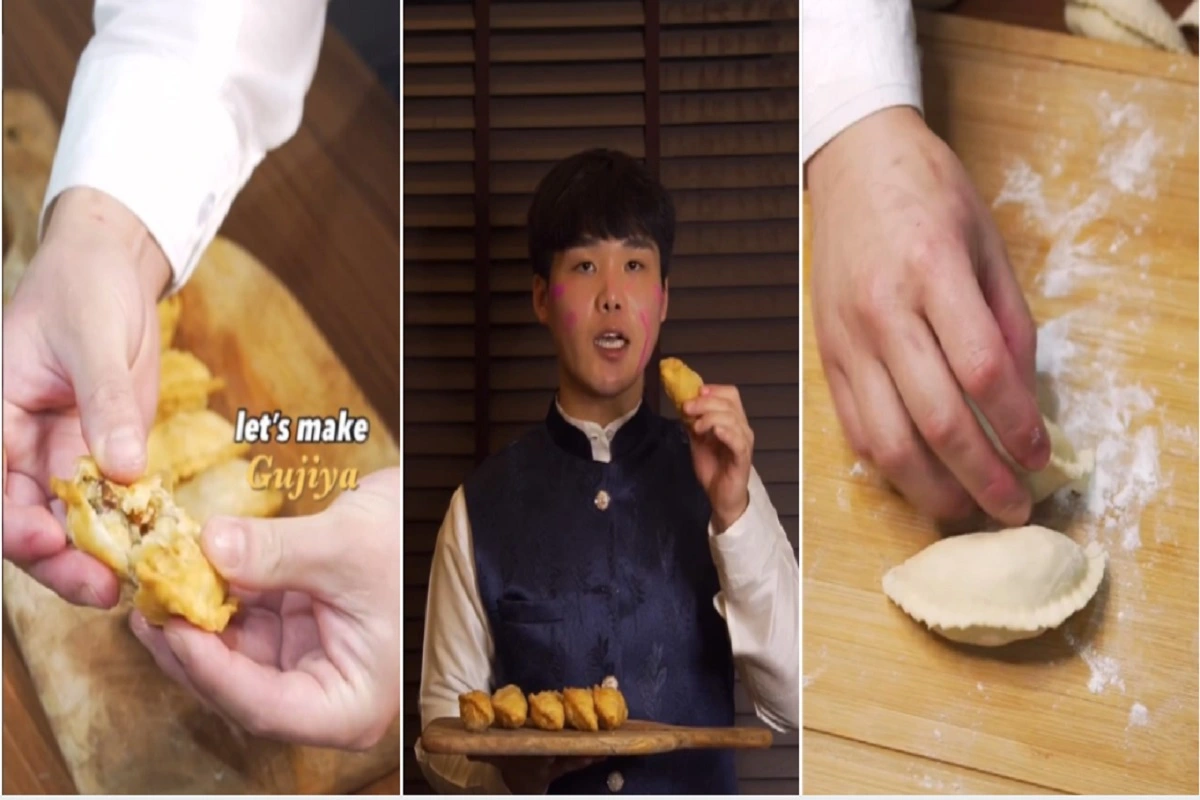 Holi 2023: S Korean Chef Kim Jiyeol Makes Delicious ‘Gujiyas,’ Netizen Reacts