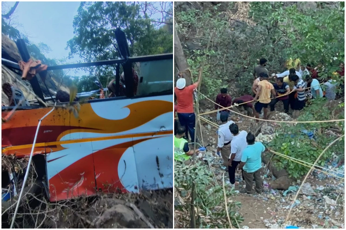 12 Killed, Several Injured As Private Bus Fell Into Gorge In Maharashtra’s Raigad