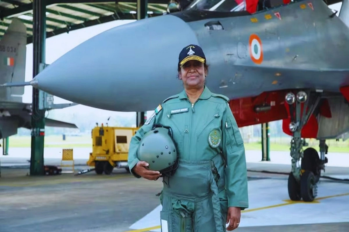 President Takes Maiden Sortie In Fighter Jet Sukhoi-30 MKI From Assam’s Tezpur