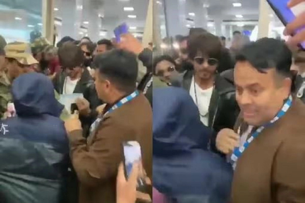 Shah Rukh Khan MOBBED At Srinagar Airport