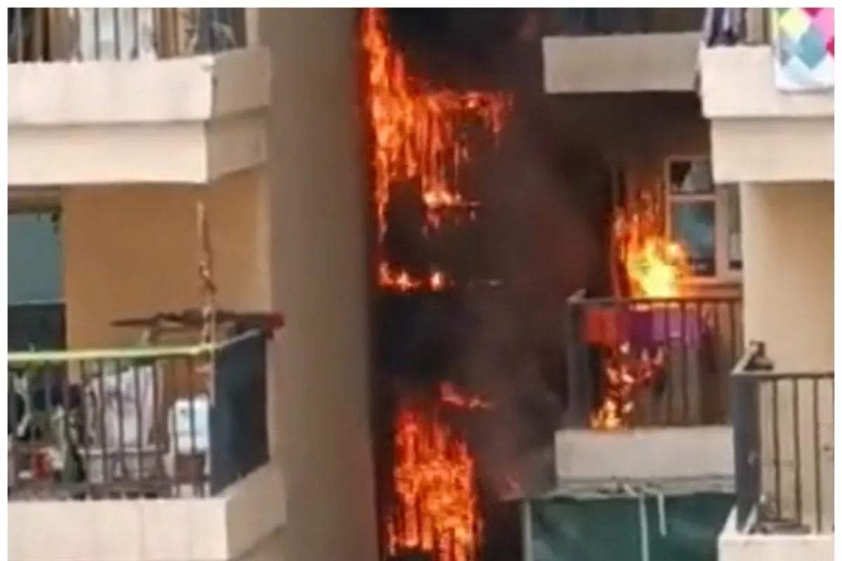 Major Fire At Greater Noida Residential Apartment