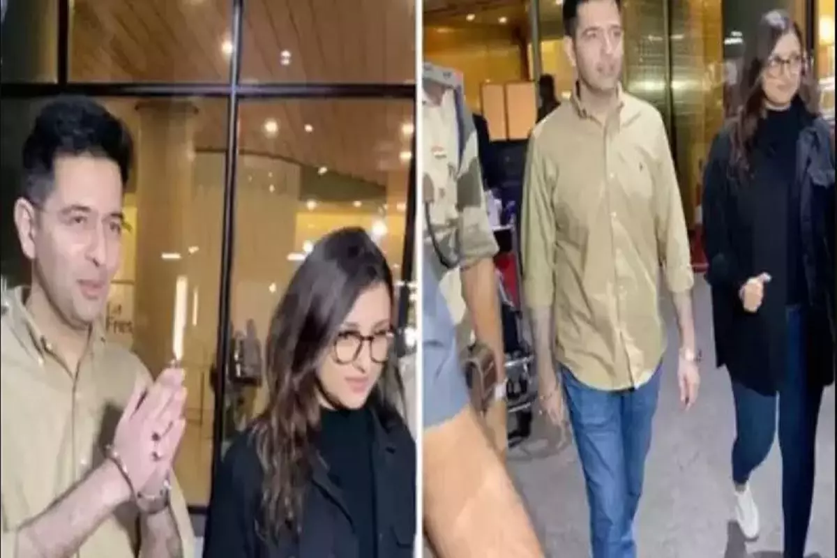 Parineeti Chopra And Raghav Chadha Seen Together At The Mumbai Airport, Watch Here