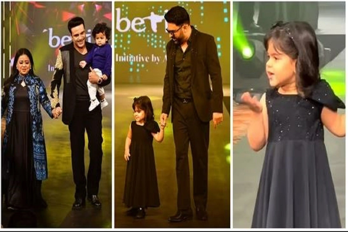 WATCH: Kapil Sharma’s Daughter ANAYRA SHARMA Blows Kisses As She Makes Ramp Debut, Bharti Singh’s Son GOLA Also Spotted
