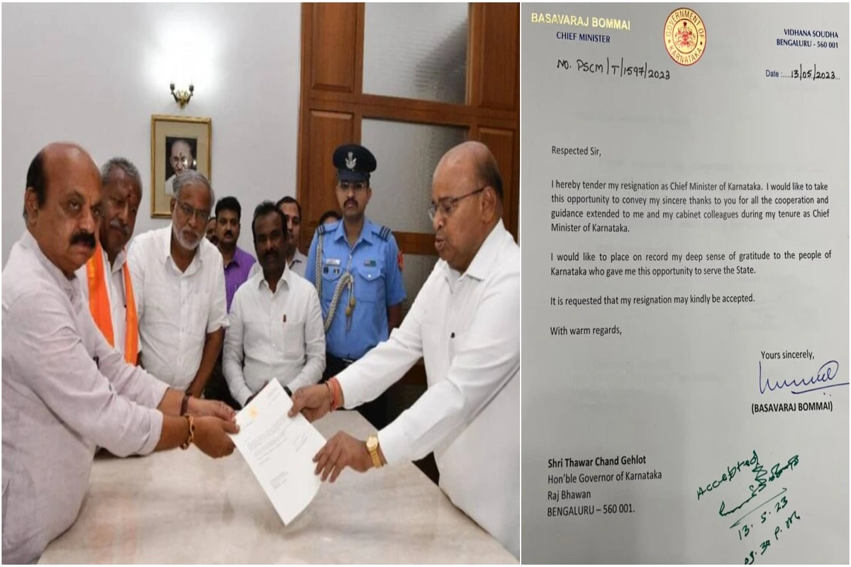 Karnataka Chief Minister Bommai Tenders His Resignation To Governor Gehlot