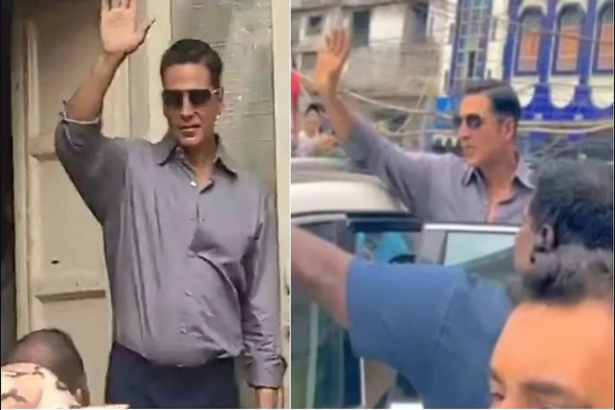 Akshay Kumar Greets Excited Fans As He Shoots For His Next Film At Delhi’s Jama Masjid, Watch Here