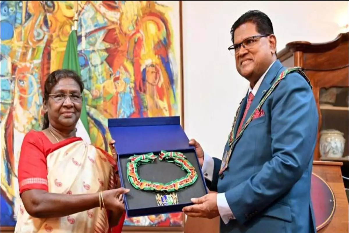 Droupadi Murmu receives Highest Civilian Honour Award