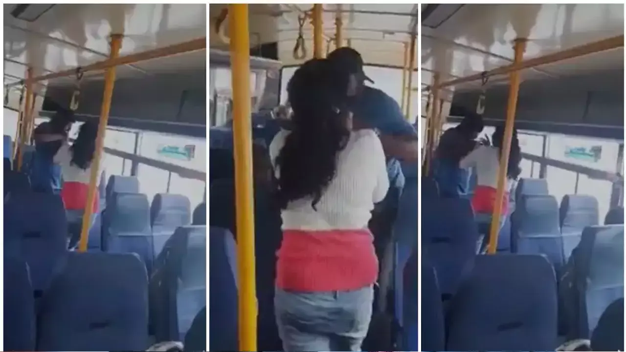 Woman In Bus Slaps Her Eve Teaser In Karnataka, Watch Viral Video
