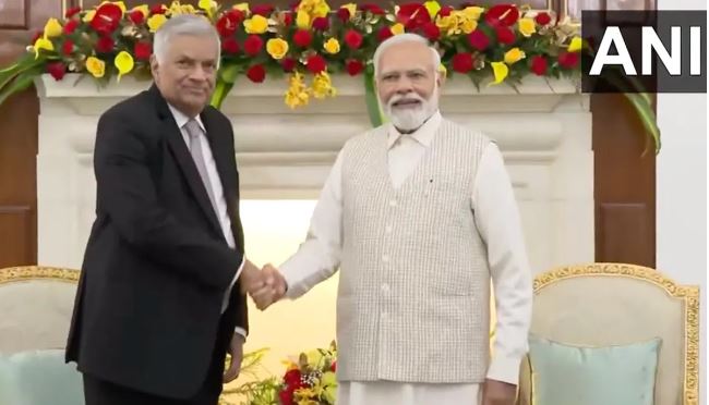 PM Modi Meets Ranil Wickremesinghe, President Of Sri Lanka