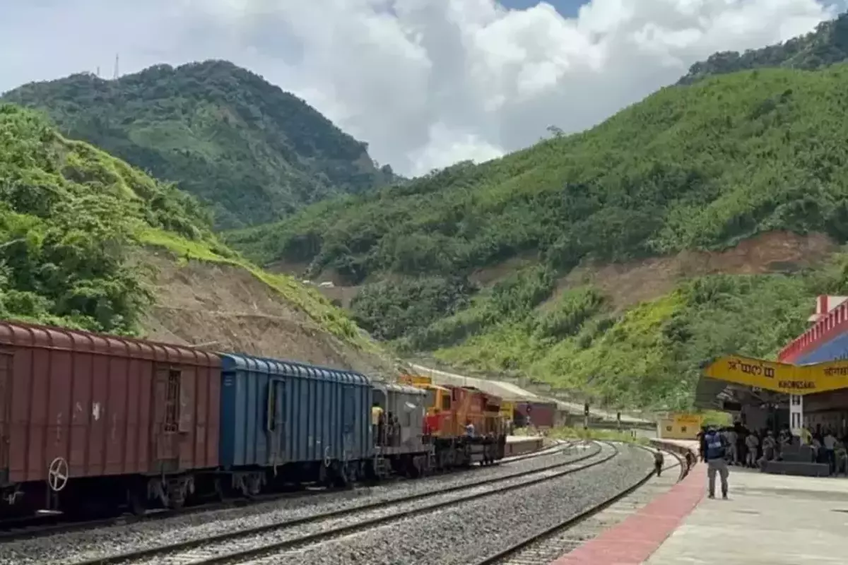 Manipur: First Freight Train Arrives In Khongsang