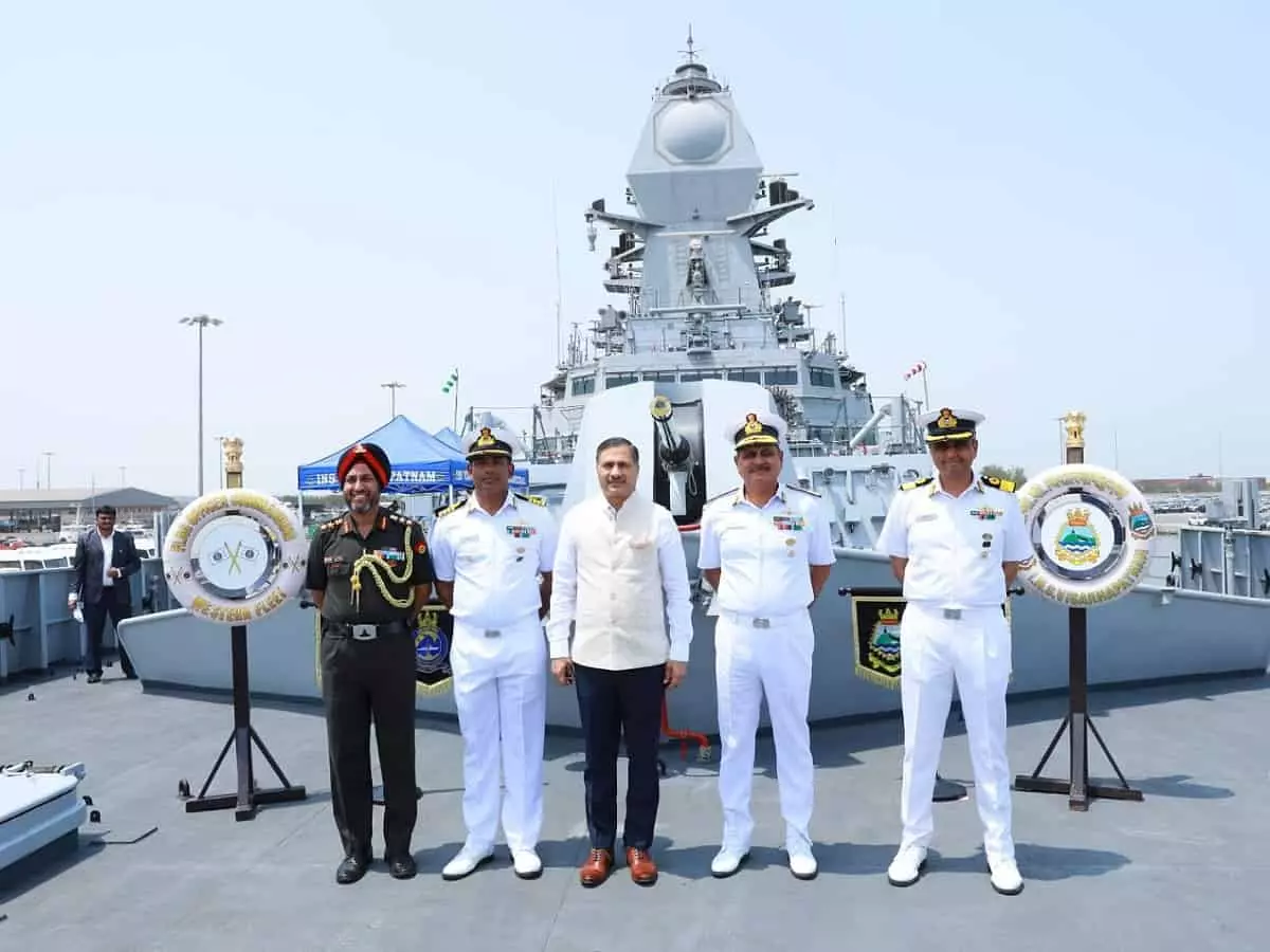 Kuwait: INS Visakhapatnam Docks At Al-Shuwaikh Port For 3-Day Stay